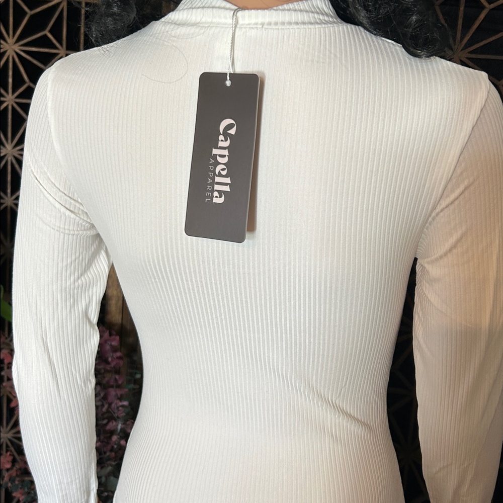 NWT CAPELLA APPAREL WHITE BODYSUIT M - Picture 9 of 12